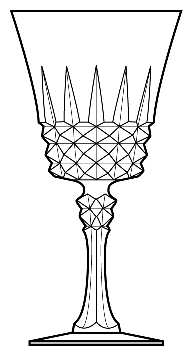 Elysee Taille by Cristal D'Arques-Durand - Water / Wine Goblet - 1 available