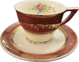 Aristocrat Maroon by Salem - Teacup & Saucer - 1 available