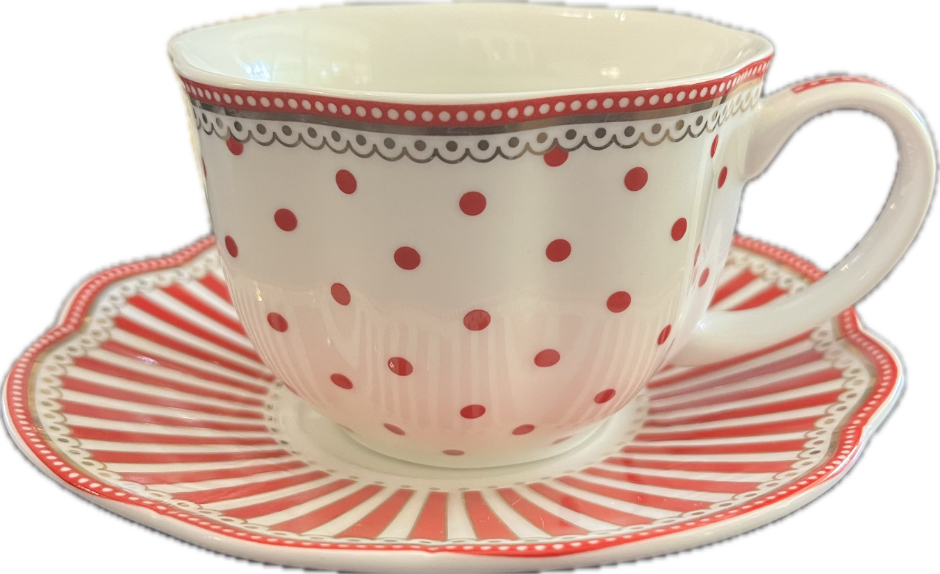 Josephine Red by Grace's Teaware - Teacup & Saucer - 1 available