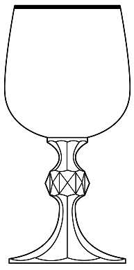 Claudia by Import Assoc - Water / Wine Goblet Platinum - 1 available
