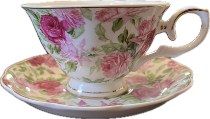 Pink Summer Rose Chintz by Grace Teaware - Teapot - 1 available