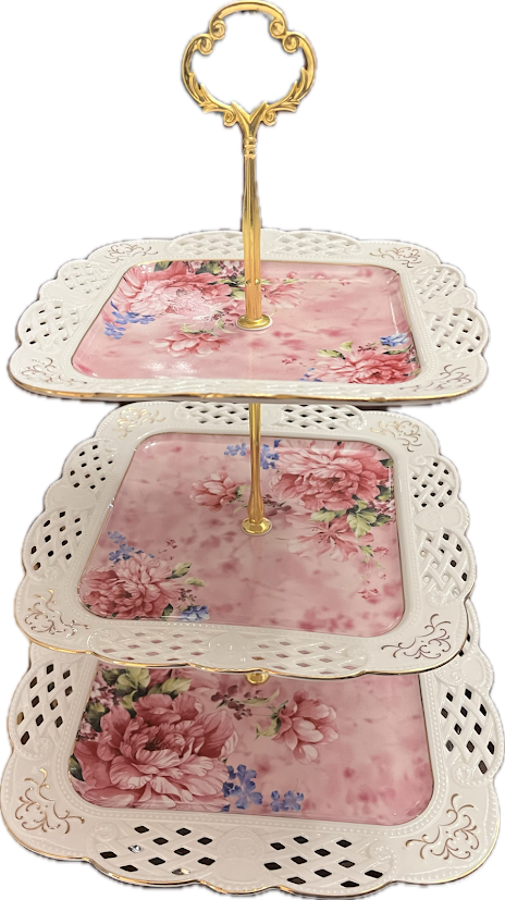Sylvie - Three Tiered Serving Tray - 1 available