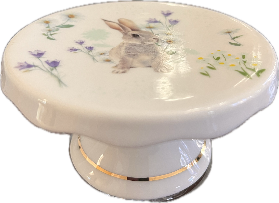 Bunnies - Cupcake Pedestal (green) - 2 available