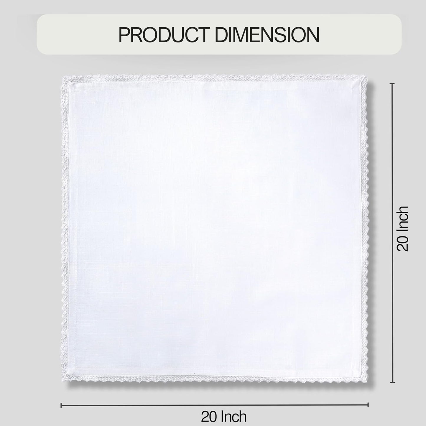 White Dinner Napkins - 20x20 - 150 available