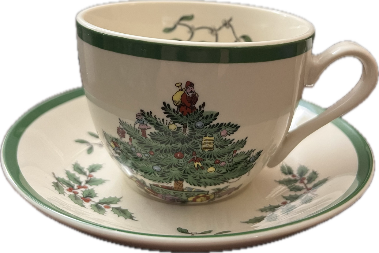 Christmas Tree by Spode - Teacup & Saucer - 2 available