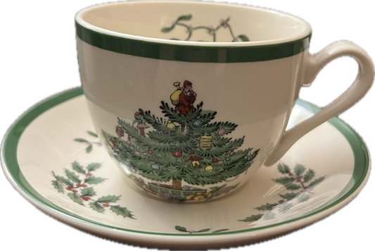 Christmas Tree by Spode - Teacup & Saucer - 2 available