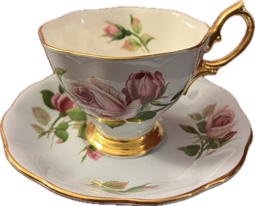 English Beauty (Blue) by Royal Albert -  Teacup & Saucer - 1 avilable