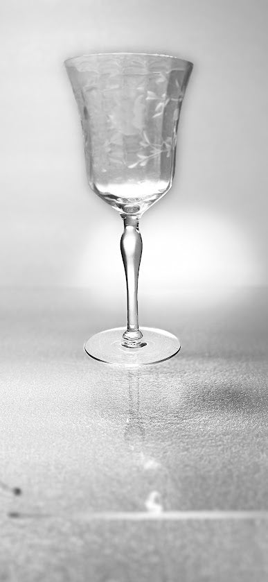 Floral Elegance - Water / Wine Goblet - 8 available