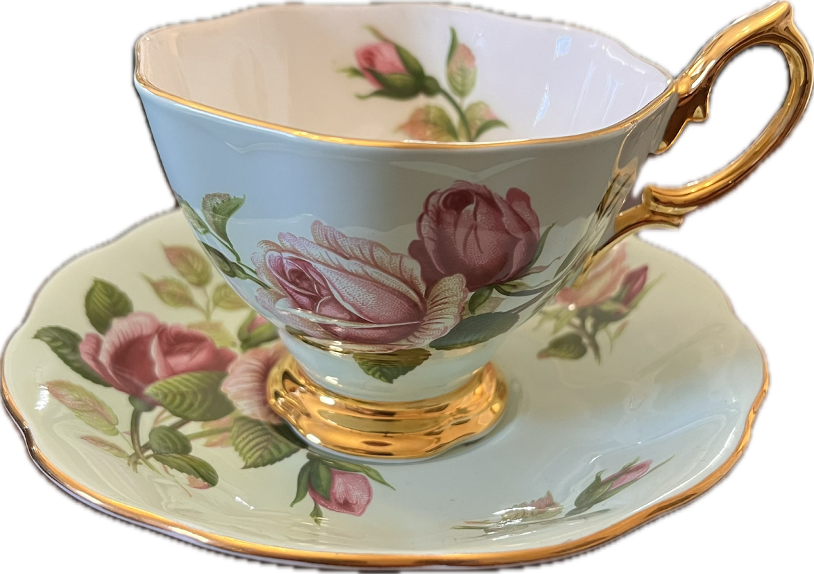 English Beauty by Royal Albert - Teacup & Saucer (yellow) - 1 available