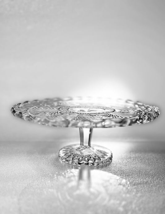 Horsemint Clear by Indiana Glass - Footed Cake Plate - 1 available