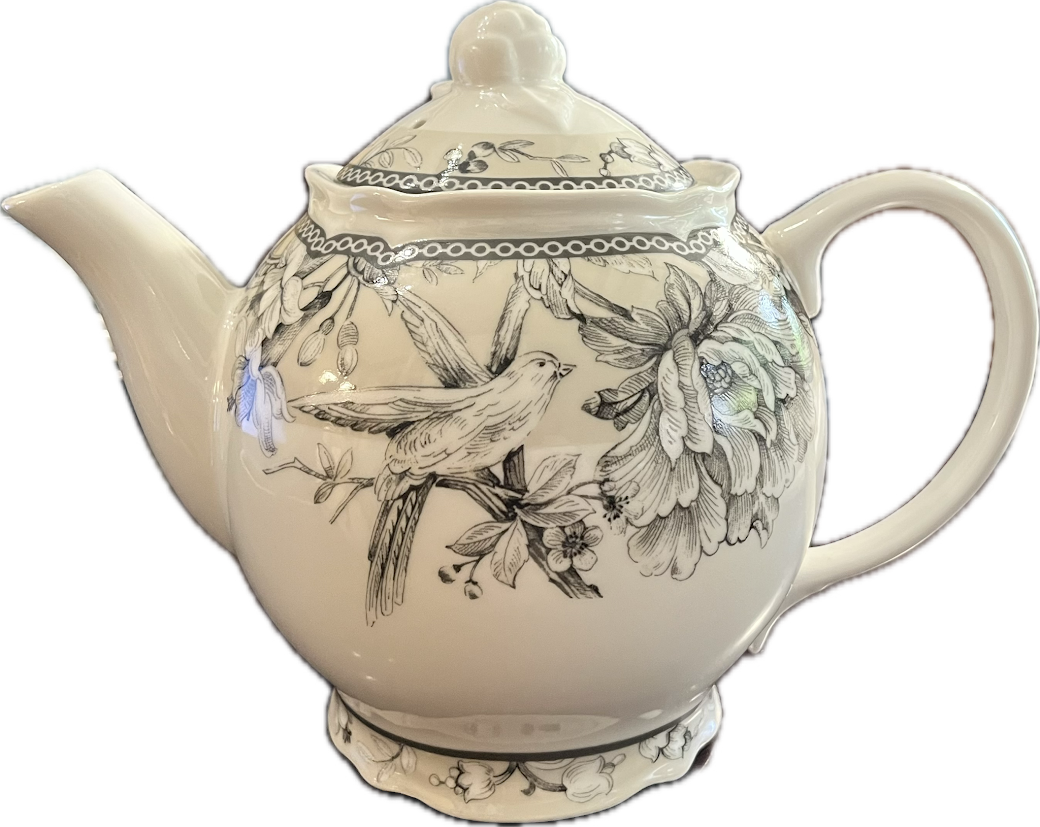 Adelaide Grey and White by 222 Fifth - Teapot - 1 available