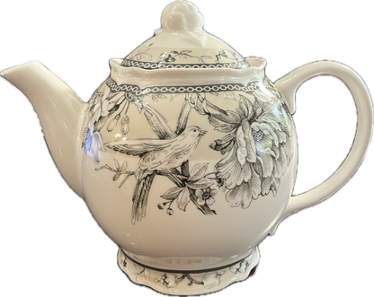Adelaide Grey and White by 222 Fifth - Teapot - 1 available