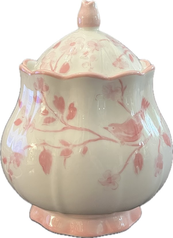 Pink Botanical Birds by Grace's Teaware - Creamer - 1 available