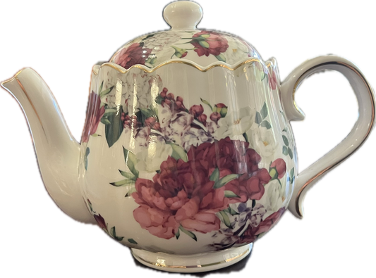 Burgundy Rose by Grace's Teaware - Teapot - 1 available