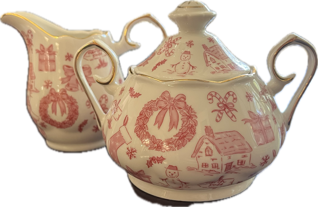 Pink Bow by Grace's Teaware - Sugar Bowl - 1 available