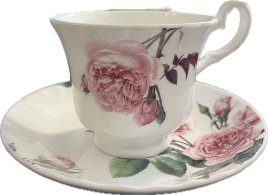 English Rose (David Austin) by Roy Kirkham - Teacup & Saucer - 2 available