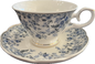 Blue Floral by Grace Teaware - Teacup & Saucer - 2 available