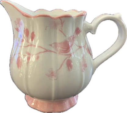 Pink Botanical Birds by Grace's Teaware - Creamer - 1 available