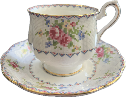 Petit Point by Royal Albert - Teacup & Saucer - 5 available