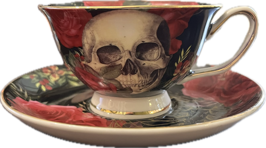 Skull & Roses by Grace's Teaware - Teacup & Saucer - 2 available
