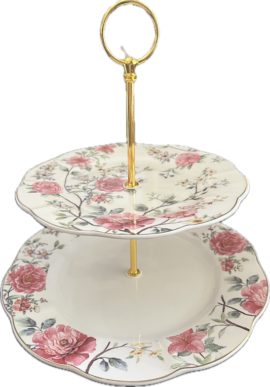Camellia Hydrangea by Grace's Teaware - Tiered Tray - 1 available