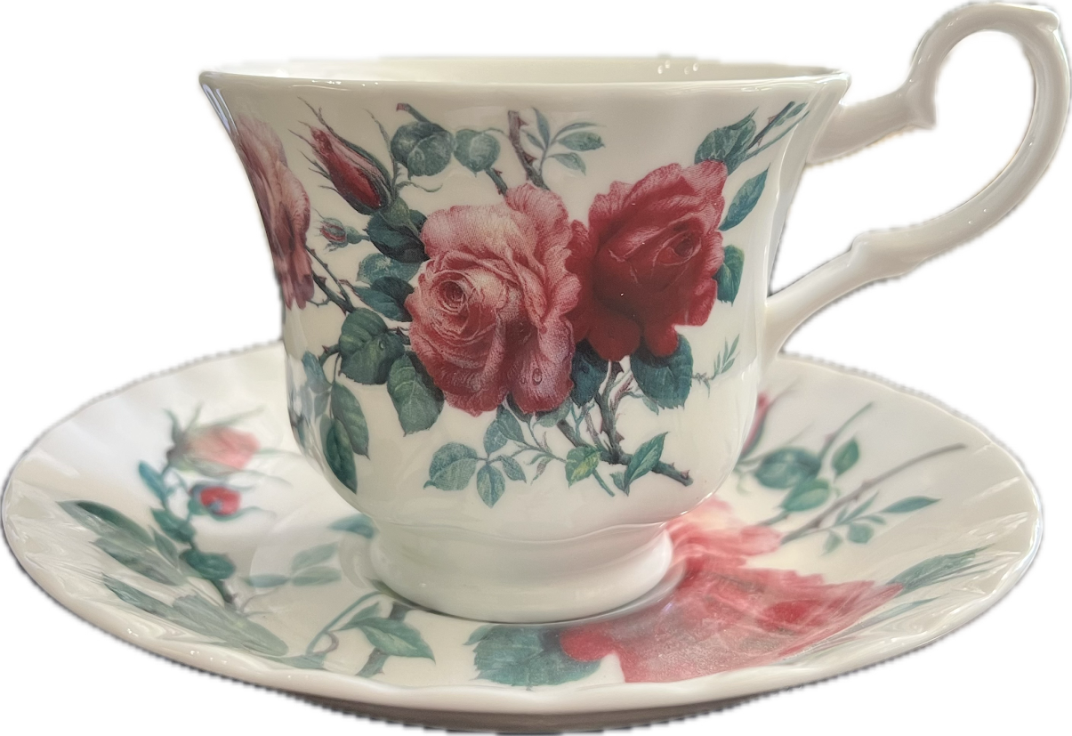 English Rose by Roy Kirkham - Teacup & Saucer - 2 available