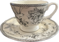 Adelaide Grey and White by 222 Fifth - Teacup & Saucer - 2 available