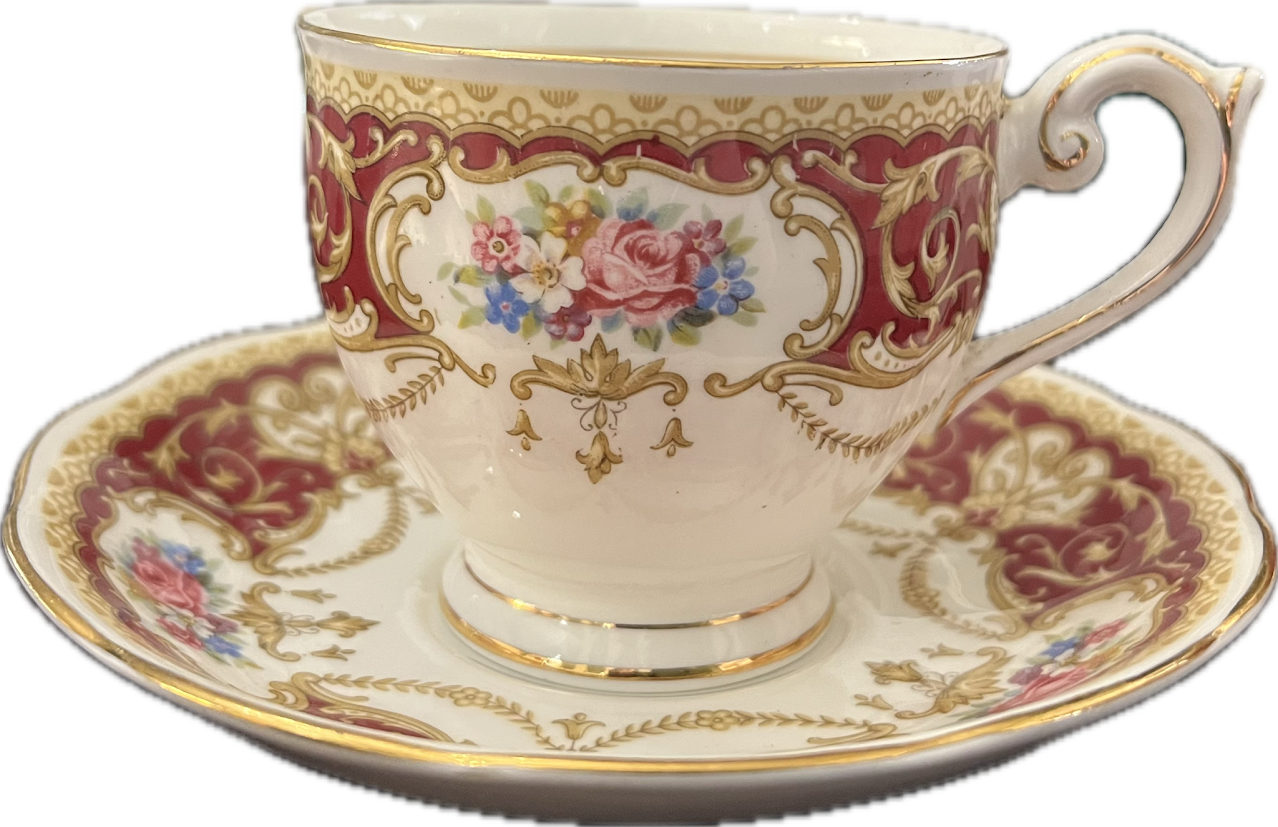 Regency Red by Queen Anne -Teacup & Saucer - 1 available
