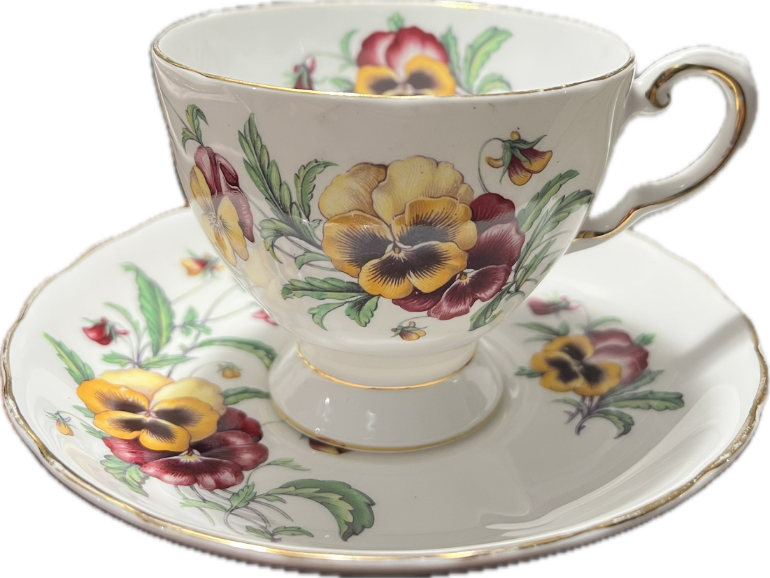 Pansy by Tuscan - Royal Tuscan - Teacup & Saucer - 1 available