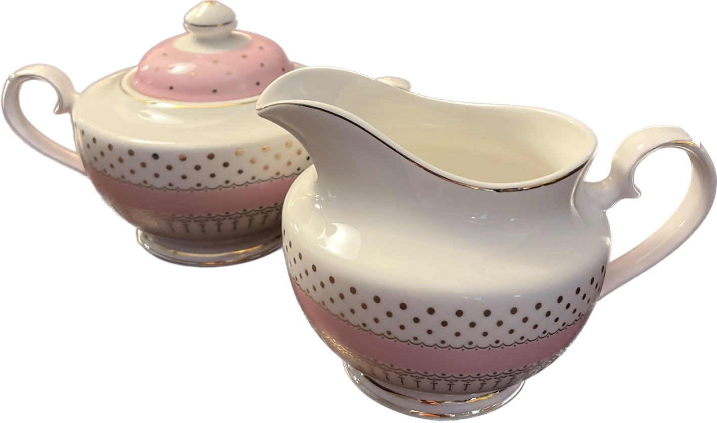 Pin Dots Pink by Grace's Teaware - Sugar Bowl - 1 available