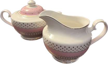 Pin Dots Pink by Grace's Teaware - Sugar Bowl - 1 available