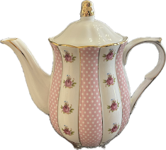 Pink Dots Rose Bud by Grace's Teaware - Sugar Bowl -  1 available