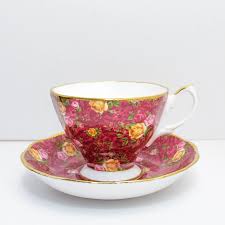 Old Country Roses - Ruby Lace by Royal Albert - Teacup & Saucer - 1 available