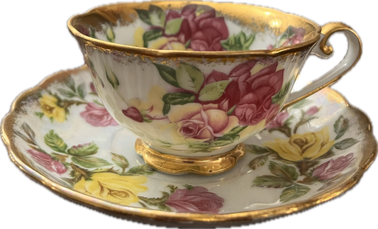 Tea Roses by Napco - Teacup & Saucer - 1 available