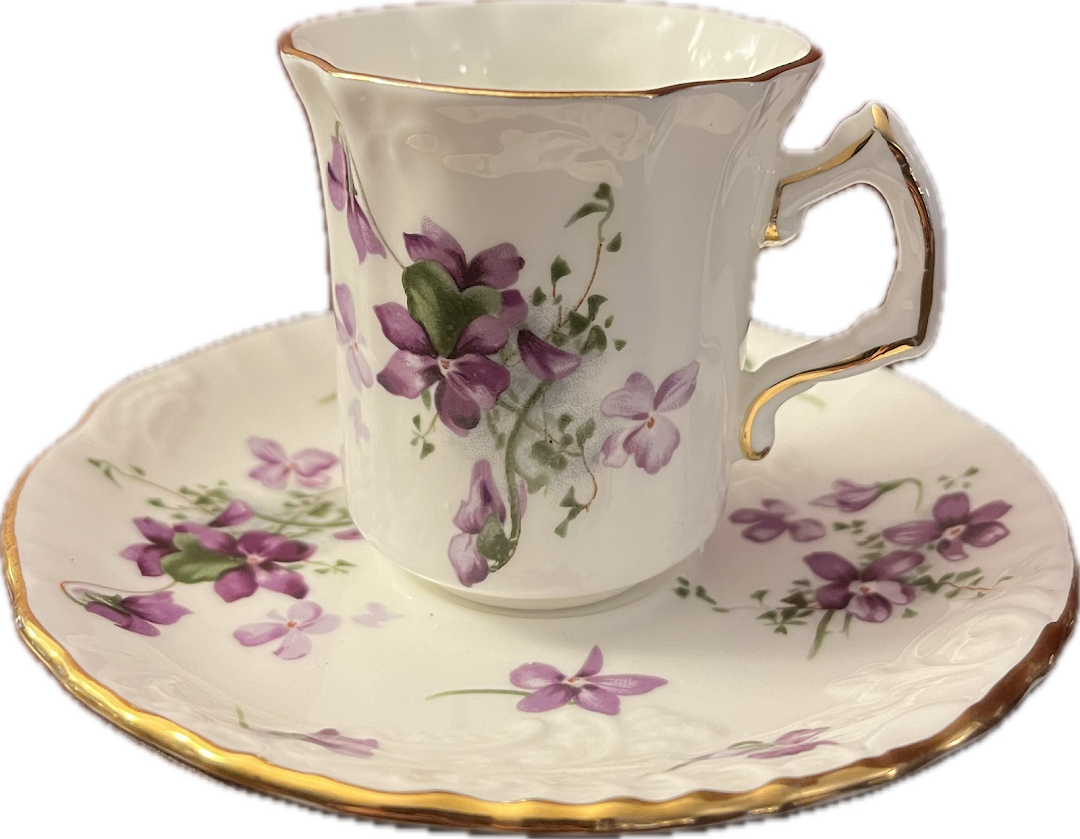 Victorian Violets by Hammersley - Demitasse Cup & Saucer - 1 available