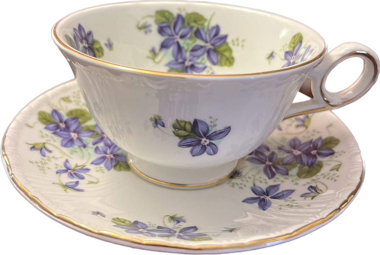 Violets by Royal Grafton - Teacup & Saucer - 1 available