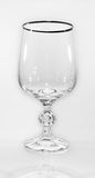 Claudia by Import Assoc - Water / Wine Goblet Platinum - 1 available