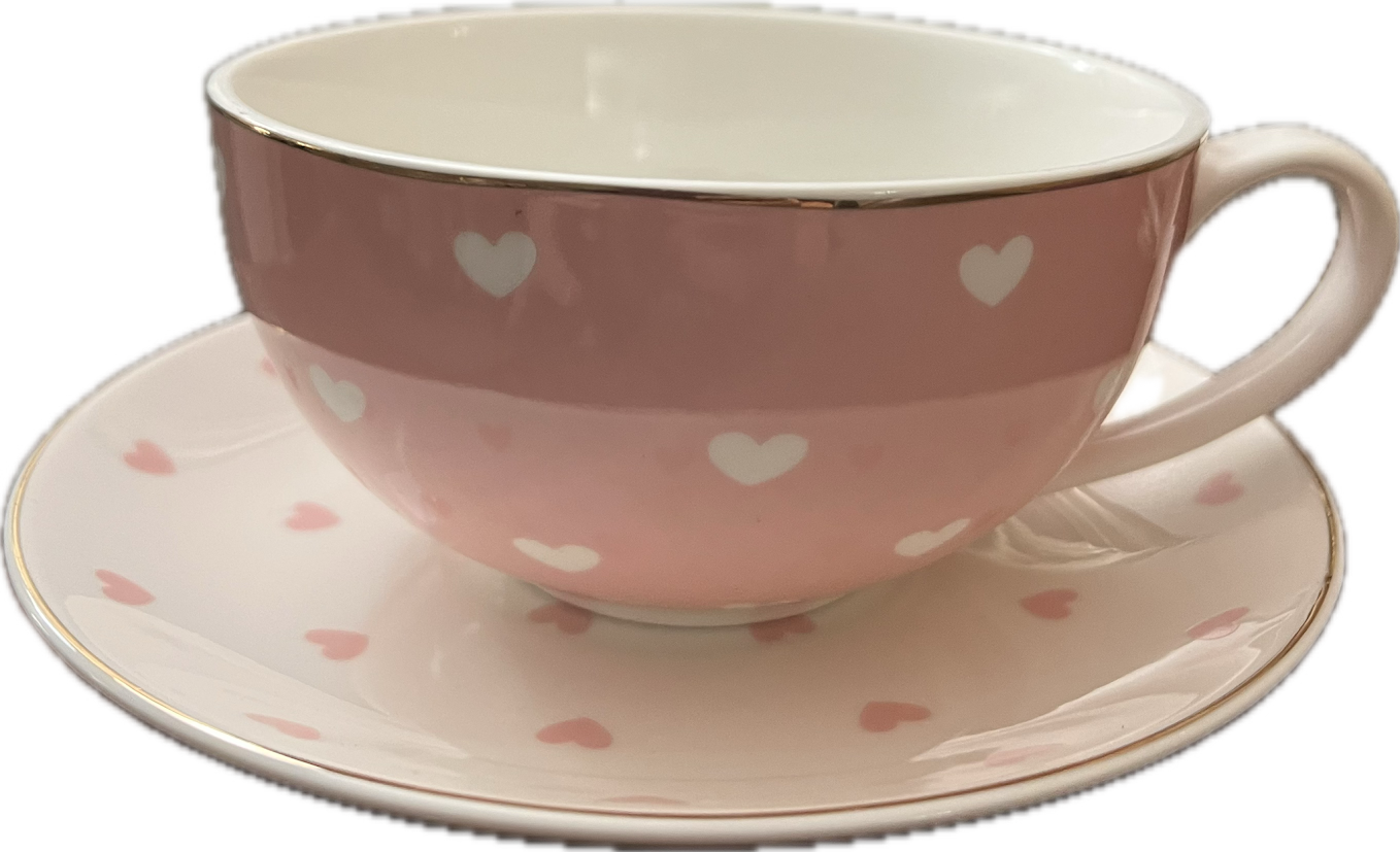 Heartfelt by Elegance - Teacup & Saucer - 2 available