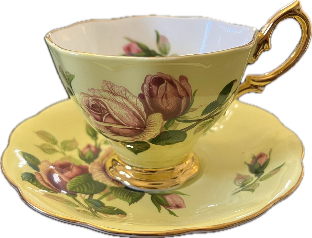 English Beauty by Royal Albert - Teacup & Saucer (yellow) - 1 available